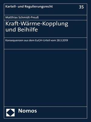 cover image of Kraft-Wärme-Kopplung und Beihilfe